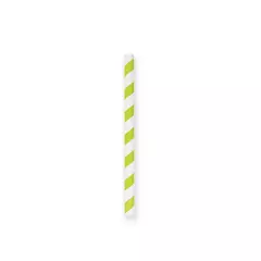 NATUREStar 421370, Cocktail Organic Paper Straws, FSC®-mix, green/white striped, ø 8 mm, 130 mm