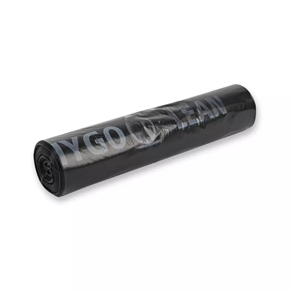 HygoClean 32653, Light LDPE Waste Bags, 70 l, Black, Roll, image 1, gallery thumbnail