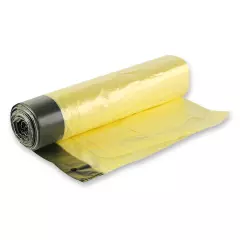 HygoClean 32996, HDPE Drawstring Garbage Bags, 60l, Yellow, Roll