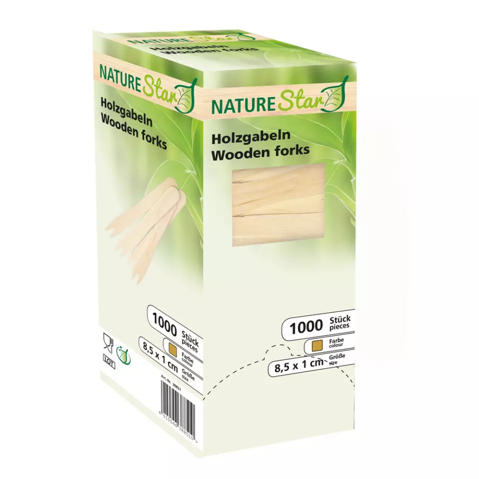 NATUREStar 38851, Bio-Holzgabeln für Pommes, 90 mm, image 3, gallery thumbnail