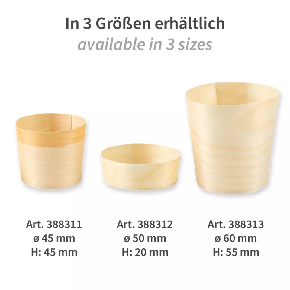 NATUREStar 388311, Runde Holz-Fingerfood-Schale, Ø 45 mm, image 3, gallery thumbnail