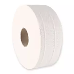 HygoClean 30439, Jumbo Cellulose Toilet Paper, 3-Ply, Brightwhite