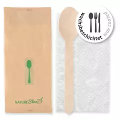NATUREStar 388622, Bio-Holz Löffel Bestecksets, FSC® 100%, Gewachst