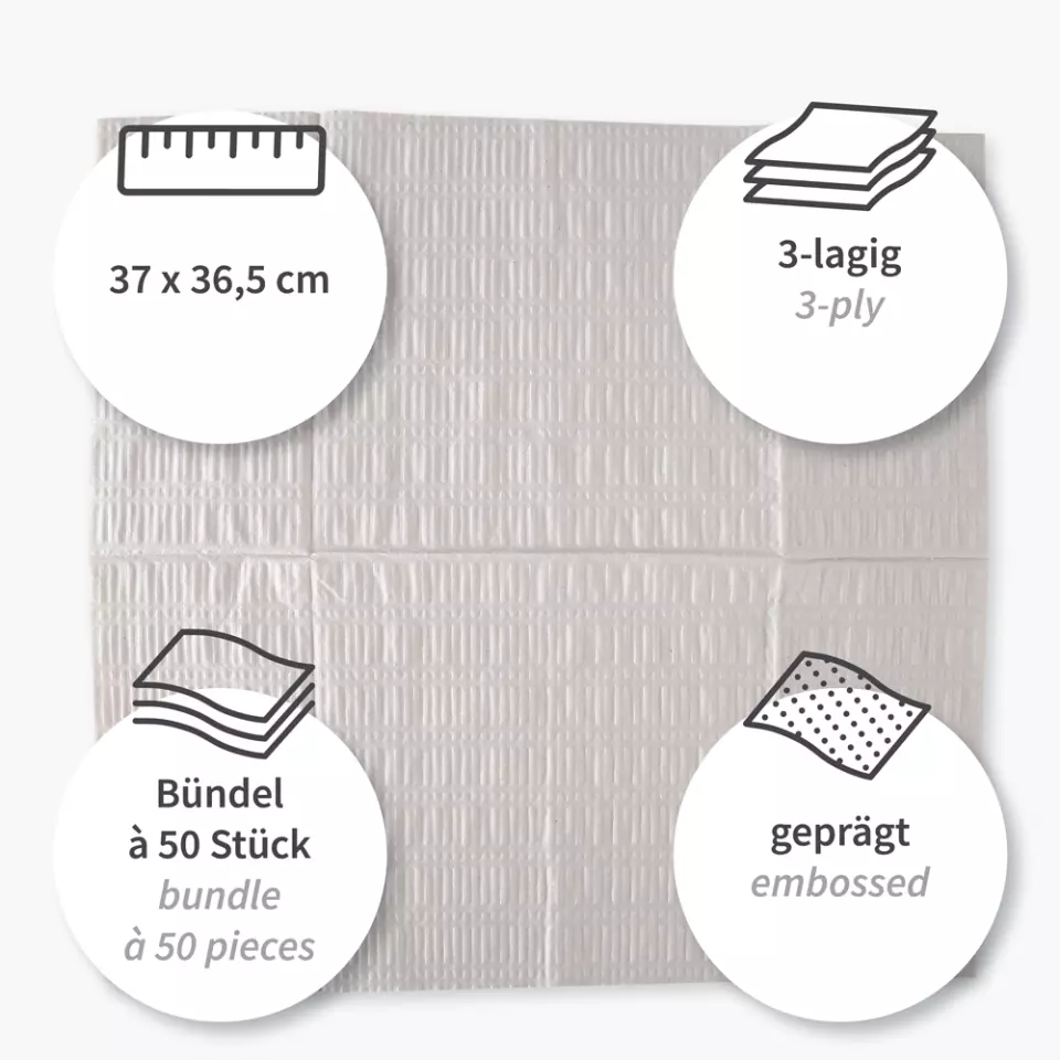 HygoClean 317480, Recycled Paper Cleaning Cloths, 3-ply, Pleated, Nature, image 3, gallery thumbnail