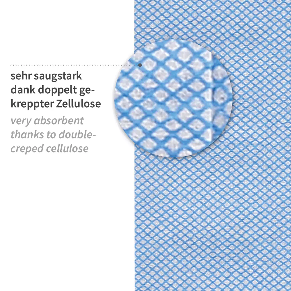 HygoClean 317516, Pleated Cellulose Cleaning Cloths, Blue, image 3