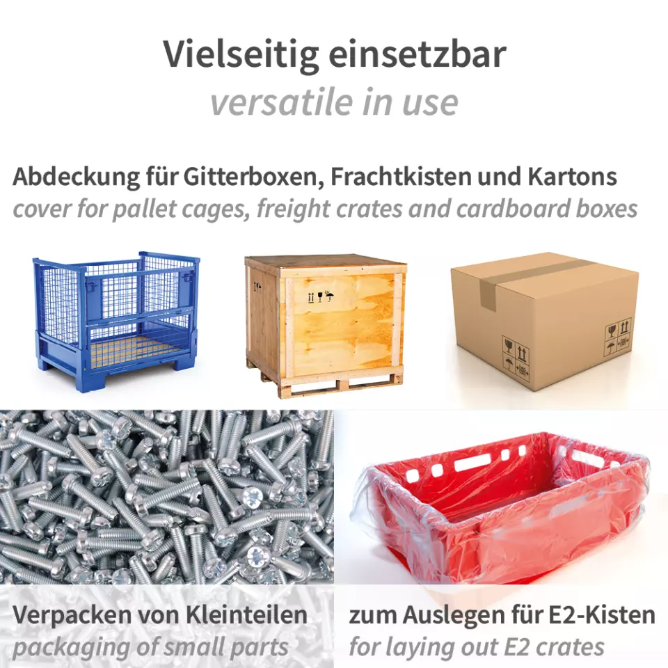 Hygostar 52210, LDPE-Seitenfaltenbeutel, 800 x 650 mm, Blau-Transparent, image 4, gallery thumbnail