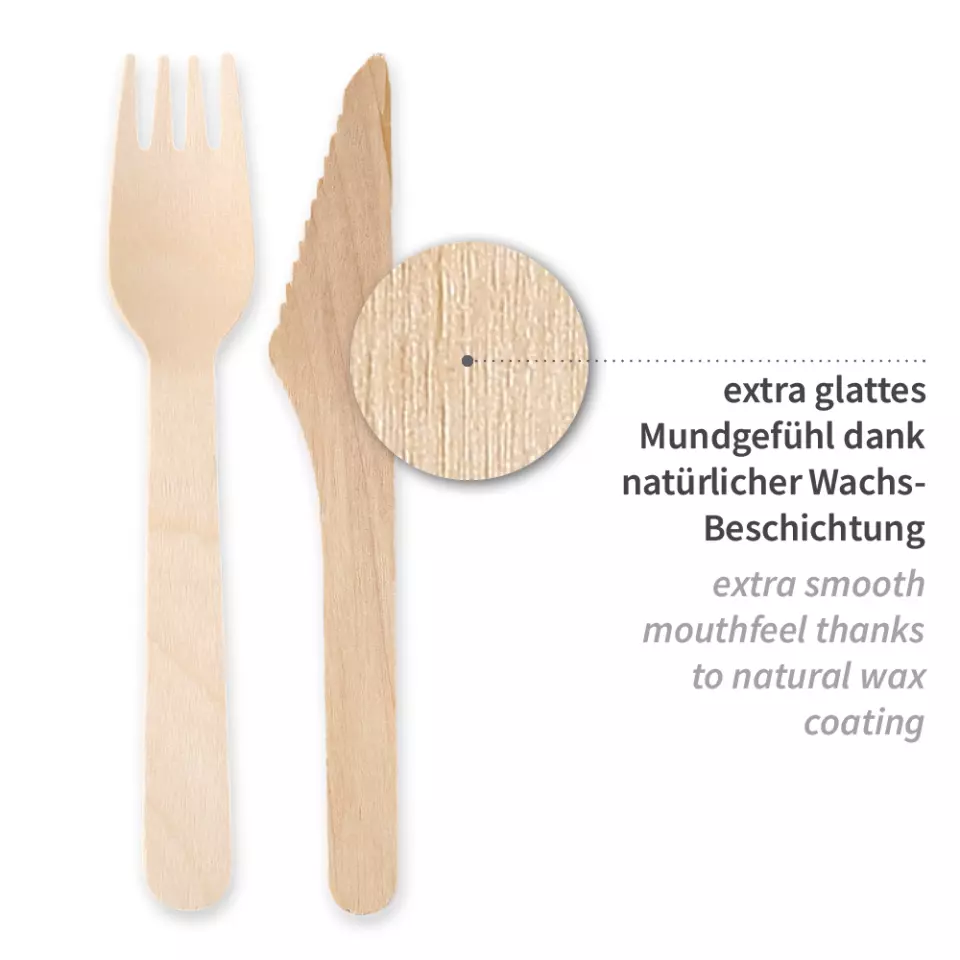 NATUREStar 388624, Bio Doppel-Holz Besteck-Sets, FSC® 100%, Gewachst, image 3, gallery thumbnail