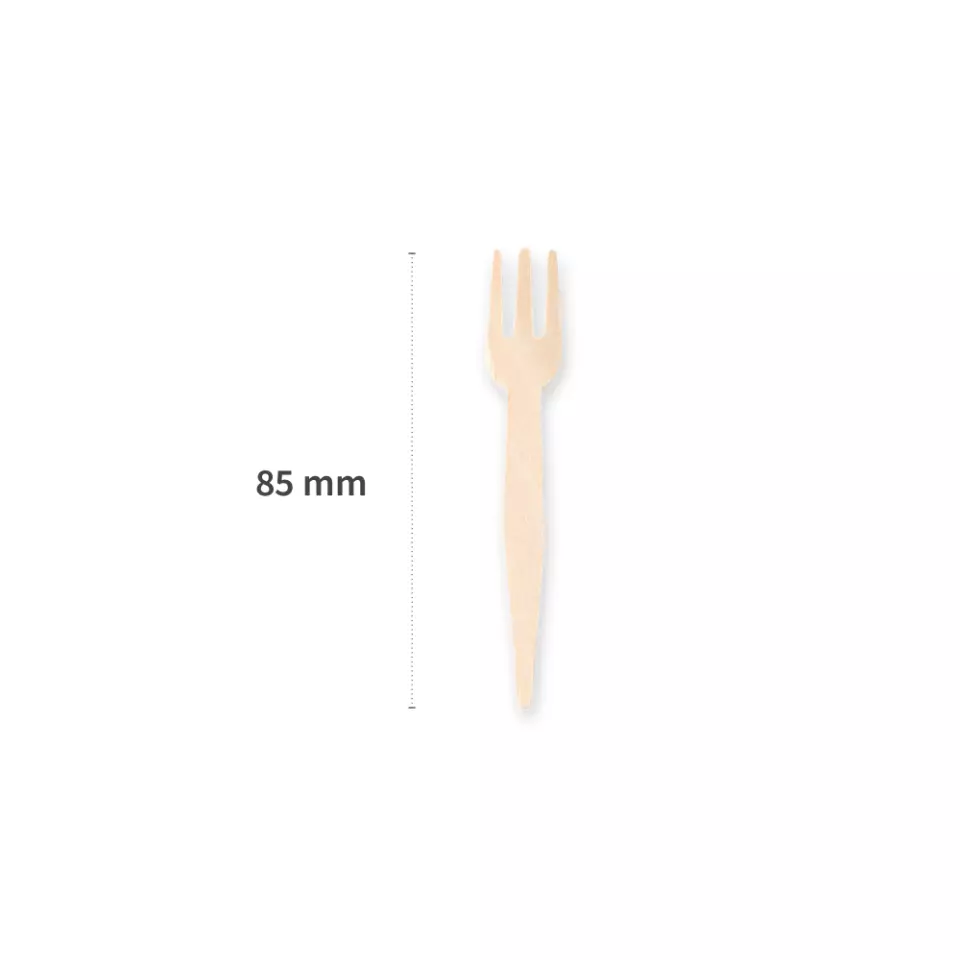 NATUREStar 388513, Holz-Pommes-Gabeln, Bio, Dreizack, 85 mm, FSC® 100%, image 2, gallery thumbnail