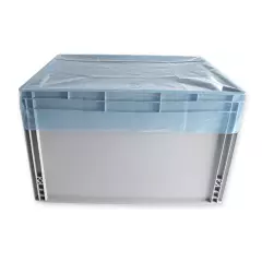 Hygostar 52216, Euro Box Covers, 1400 x 800 mm, Blue, LDPE