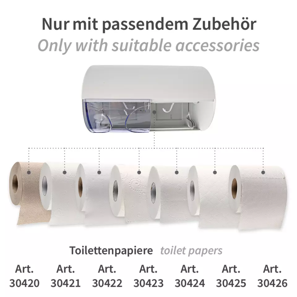 HygoClean 88831, Toilet Paper Dispenser, Plastic, image 3, gallery thumbnail