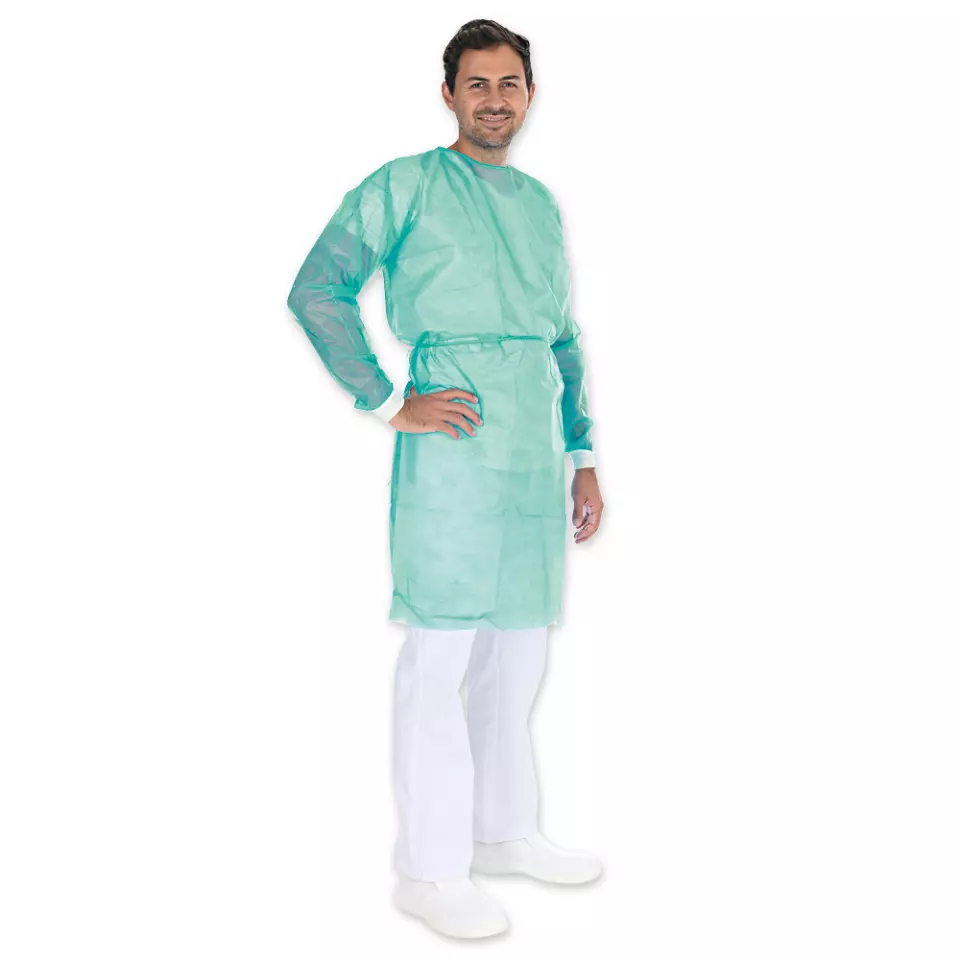 Hygonorm 277166, Eco PP Gowns with Knitted Cuffs, image 3, gallery thumbnail