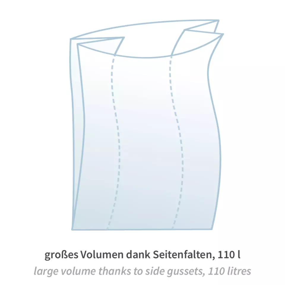 Hygostar 52210, LDPE-Seitenfaltenbeutel, 800 x 650 mm, Blau-Transparent, image 1, gallery thumbnail