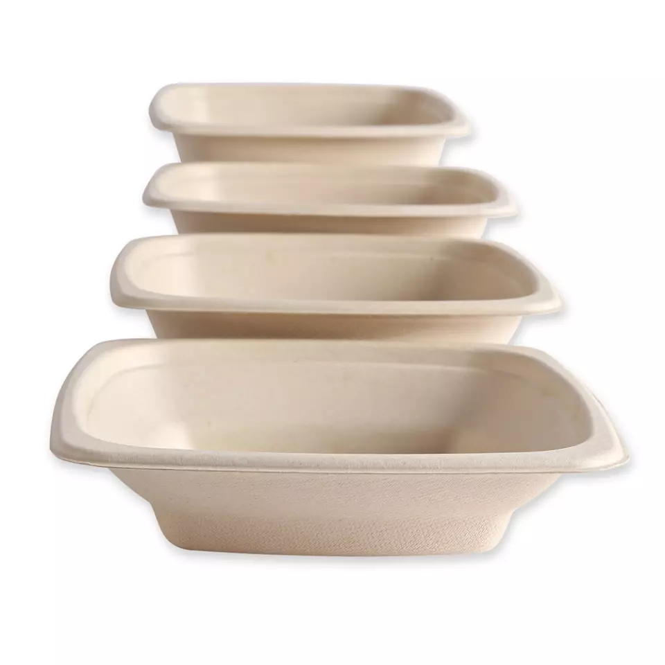 NATUREStar 411765, Bio-Bagasse Schalen Quadratisch, 180 x 70 mm, 950 ml, image 2, gallery thumbnail