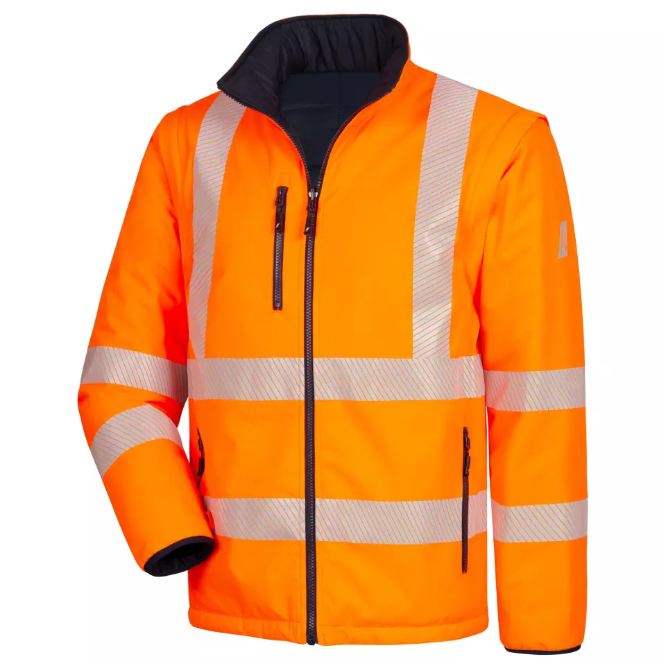 NITRAS 7179-4121, MOTION TEX VIZ PLUS Multifunktionale Warnschutzjacke, Neonorange/Marineblau, image 6, gallery thumbnail