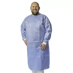 NITRAS 004546-2300-2XL, PE Medical Gown, Light Blue