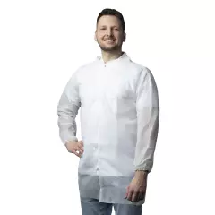 Nitras Medical 4520, PP-visitor coat, with zipper, white, XXL