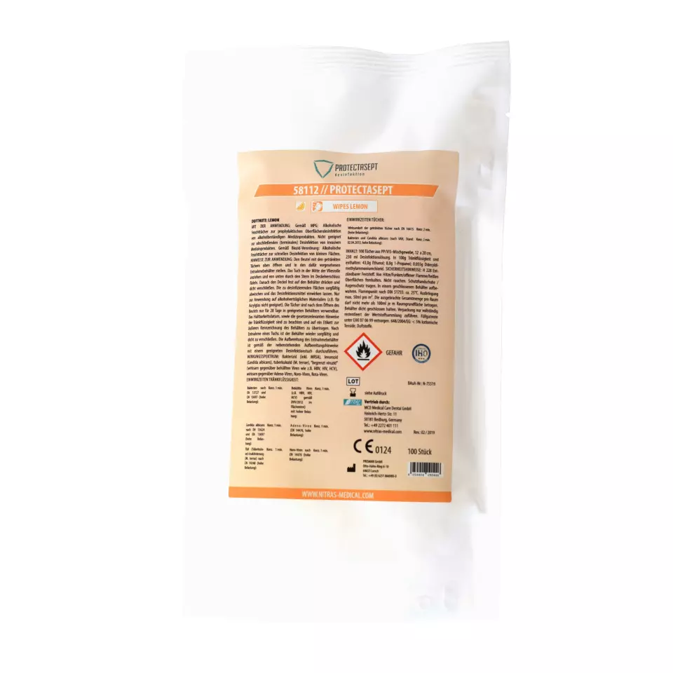 Nitras Medical 58112, PROTECTASEPT desinfection wipe, image 1, gallery thumbnail