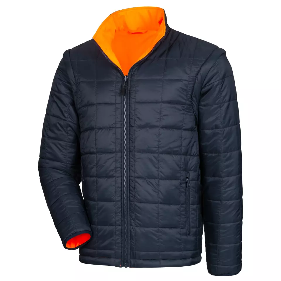 NITRAS 7179-4121, MOTION TEX VIZ PLUS Multifunktionale Warnschutzjacke, Neonorange/Marineblau, image 7, gallery thumbnail