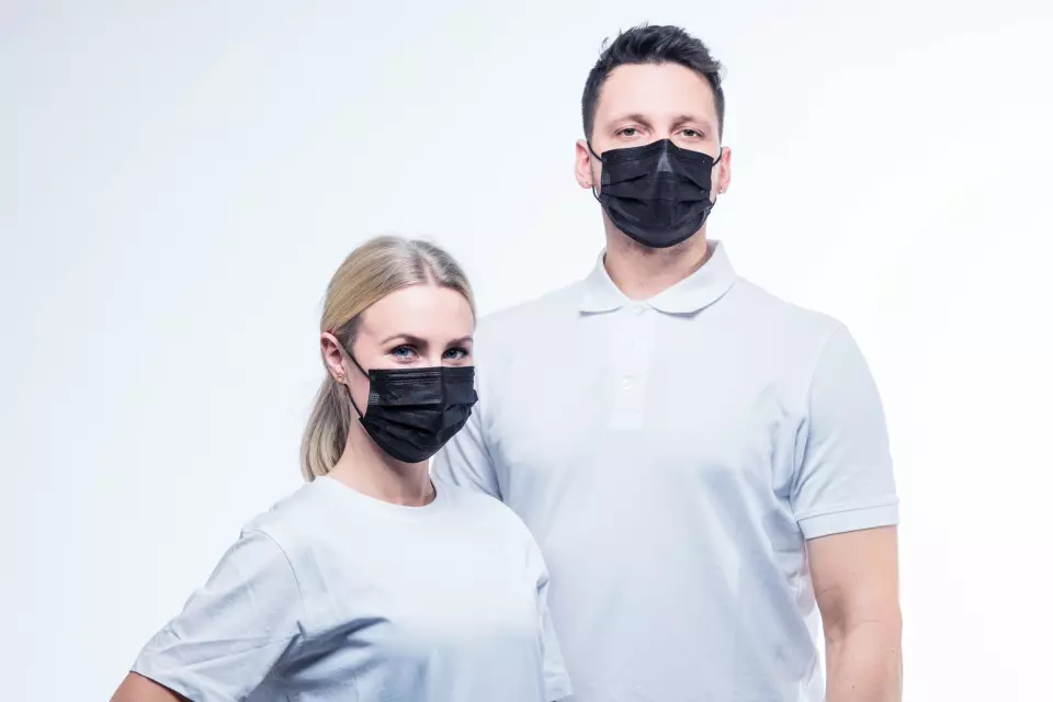Nitras Medical 4338, PROTECT lääketieteellinen kasvomaski, musta, image 2, gallery thumbnail