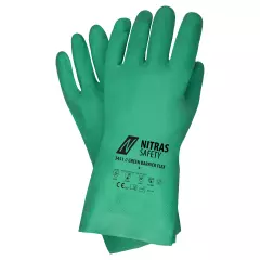 NITRAS 3451, GREEN BARRIER FLEX Kemikaalinsuojakäsineet, vihreät