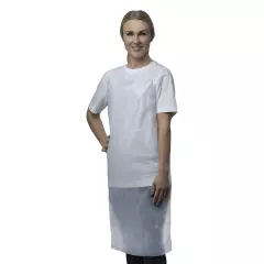 Nitras Medical 4245, PE aprons, white