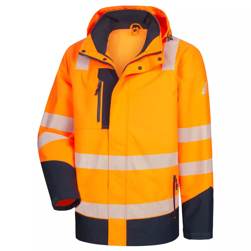 NITRAS 7179-4121, MOTION TEX VIZ PLUS Multifunktionale Warnschutzjacke, Neonorange/Marineblau, image 5, gallery thumbnail