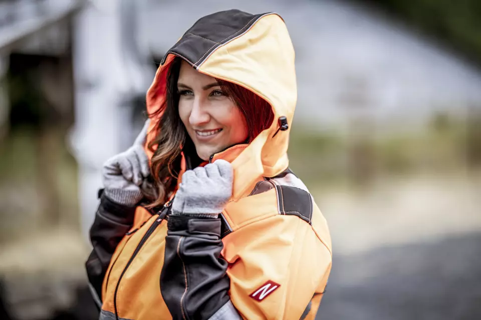 NITRAS 7170K, Removable Hood Neon Orange, Neon Orange, image 3, gallery thumbnail
