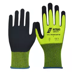 NITRAS 3525, NYLOTEX SOFT HV Nylon Gloves, Neon Yellow