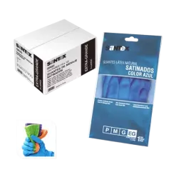 Santex GR05, Satin Household Gloves, Blue
